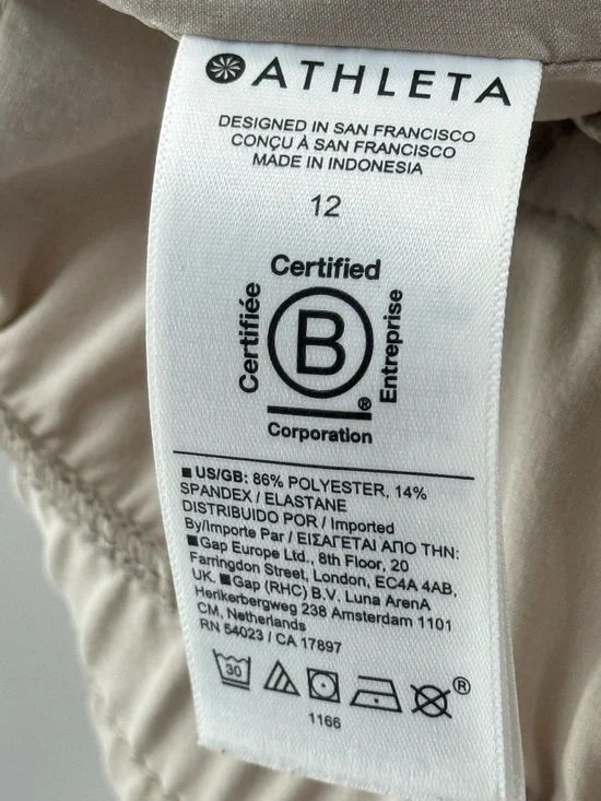 Athleta Avenue Wide Leg Crop Pant Relaxed Fit Lightweight Stretch Cream Size 12 - Picture 10 of 11